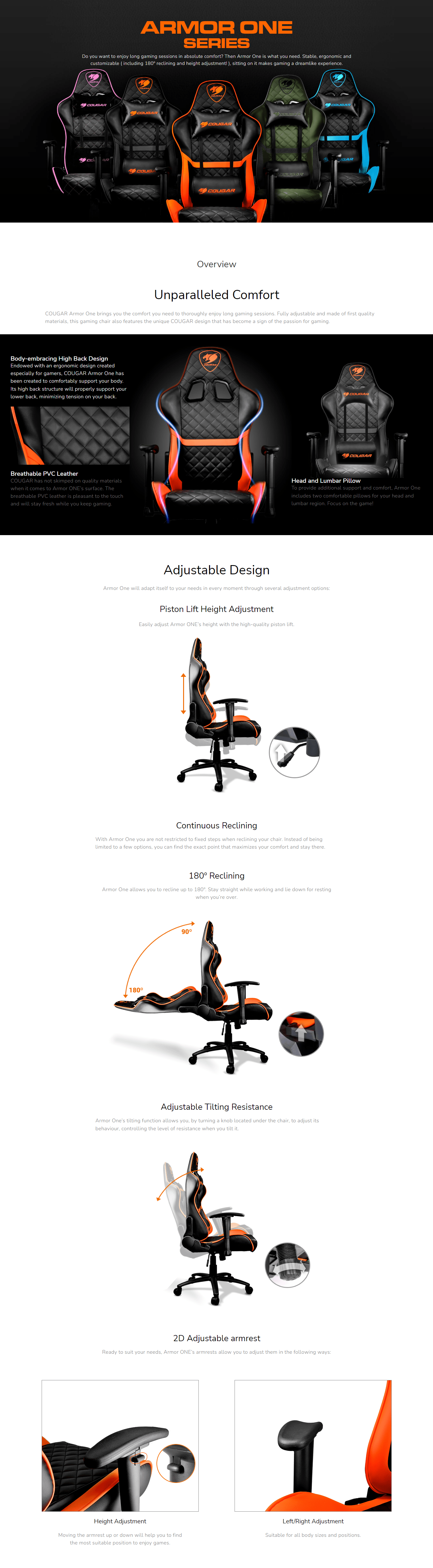 COUGAR ARMOR ONE- Gaming Chair