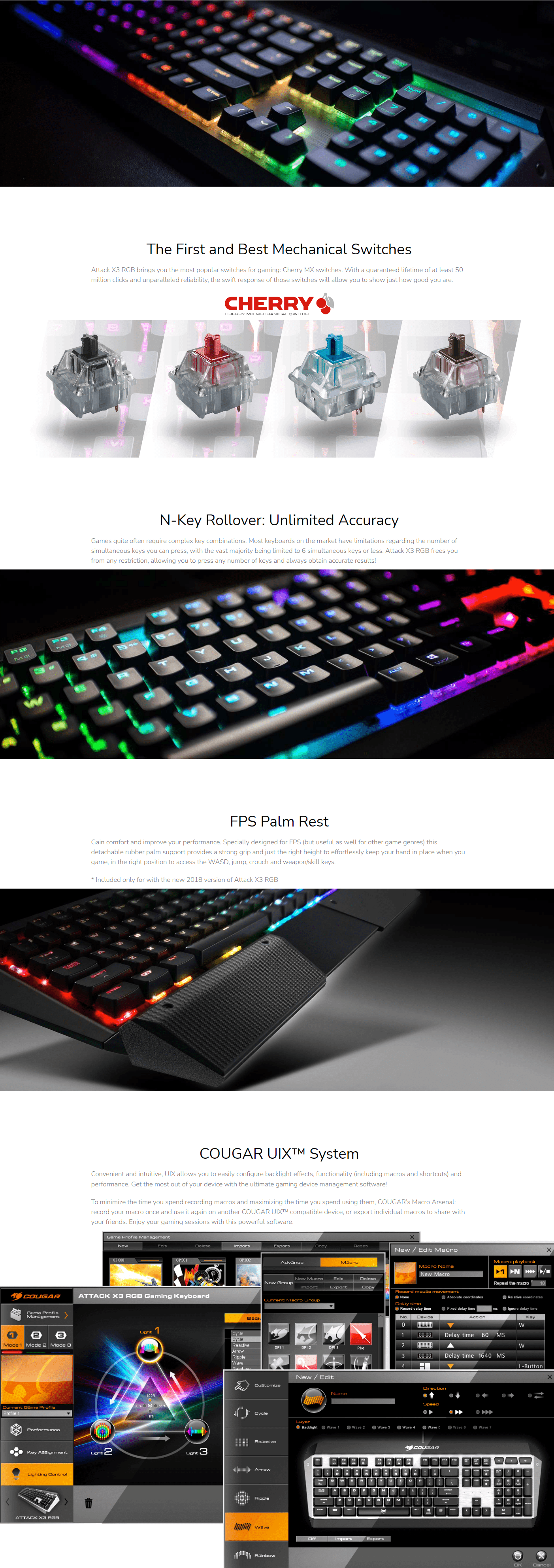 Cougar Attack X3 RGB Keyboard